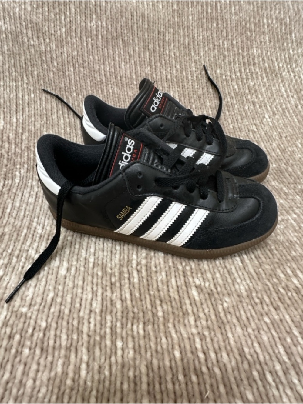 Adidas Samba Boys size 3.5 Black/white